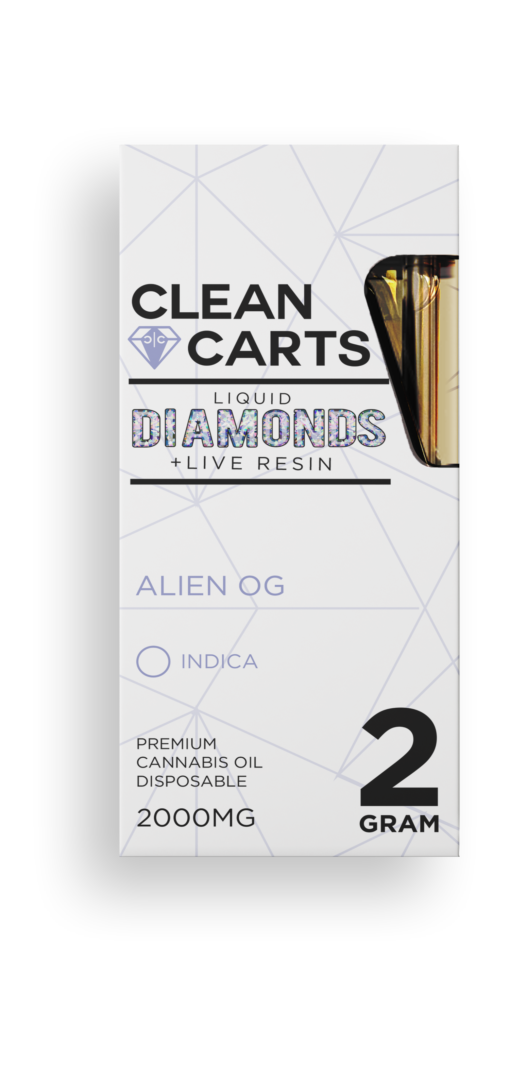 clean carts disposable Alien OG 2g